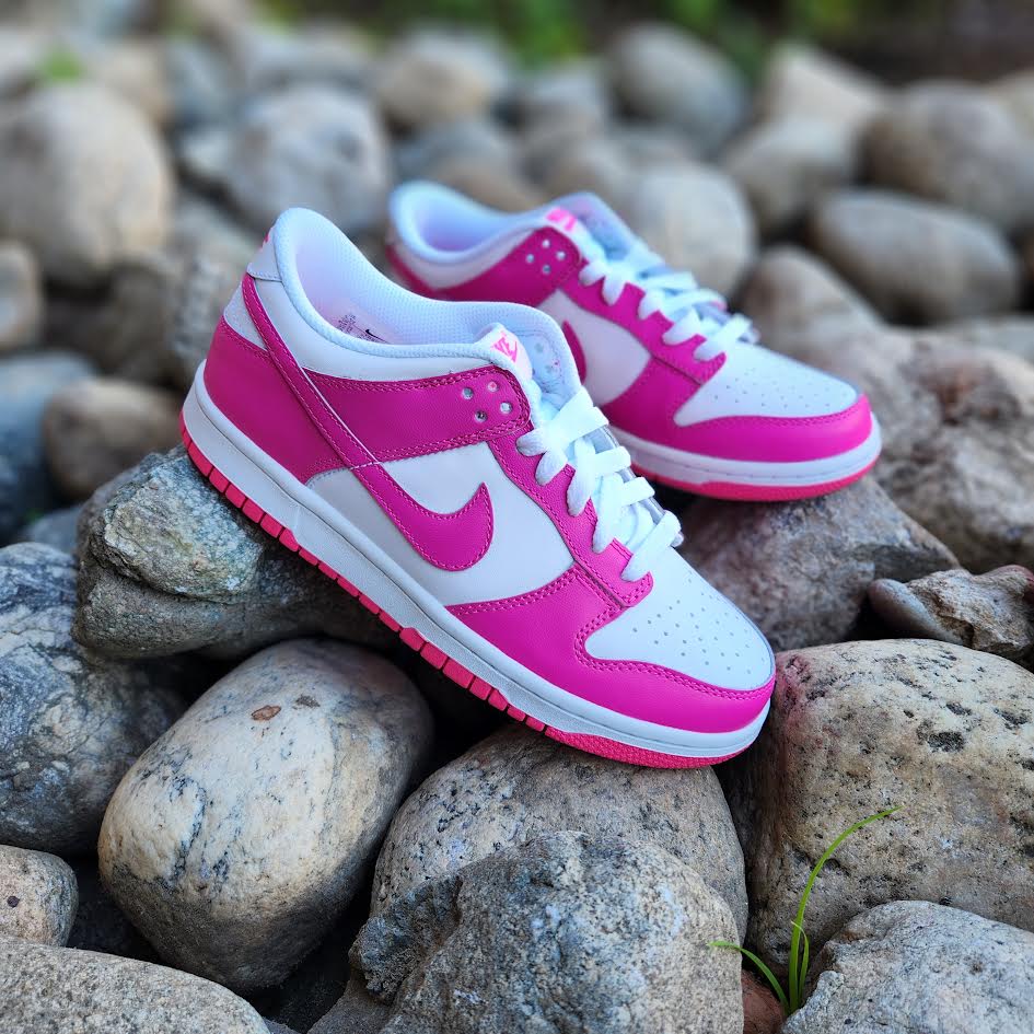 Pink And White Nike Dunks Dunk Low GS 'Active Fuchsia' Nike FJ0704