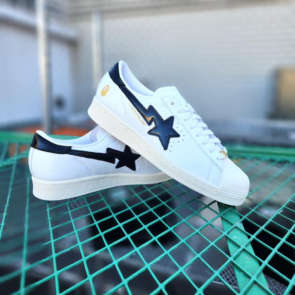 Adidas Superstar X Bape White Black