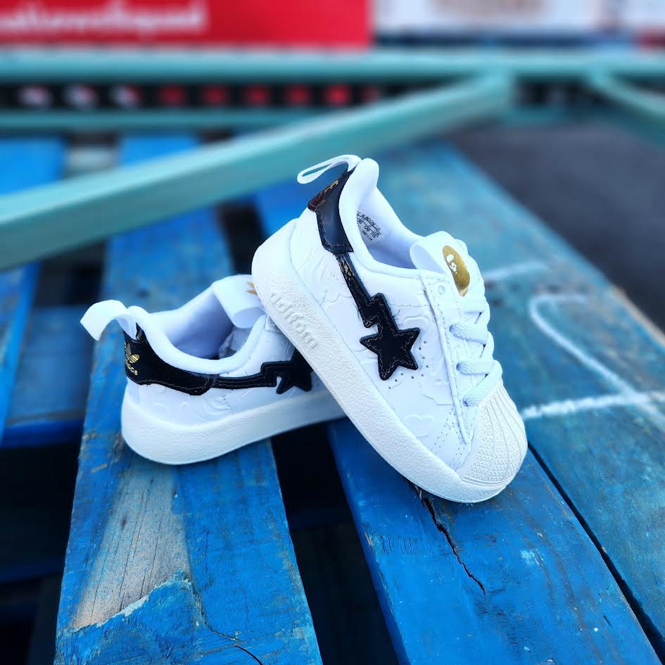 adidas x Bape Kids' White Adiform Superstar 360 (TD) 5C adidas x Bape Kids' White Adiform Superstar 360 (TD) 5C