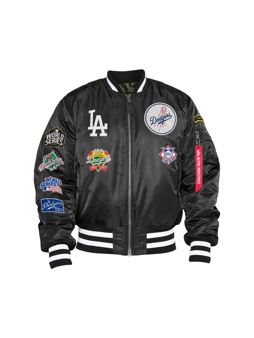 LOS ANGELES DODGERS X ALPHA X NEW ERA REVERSIBLE BOMBER JACKET