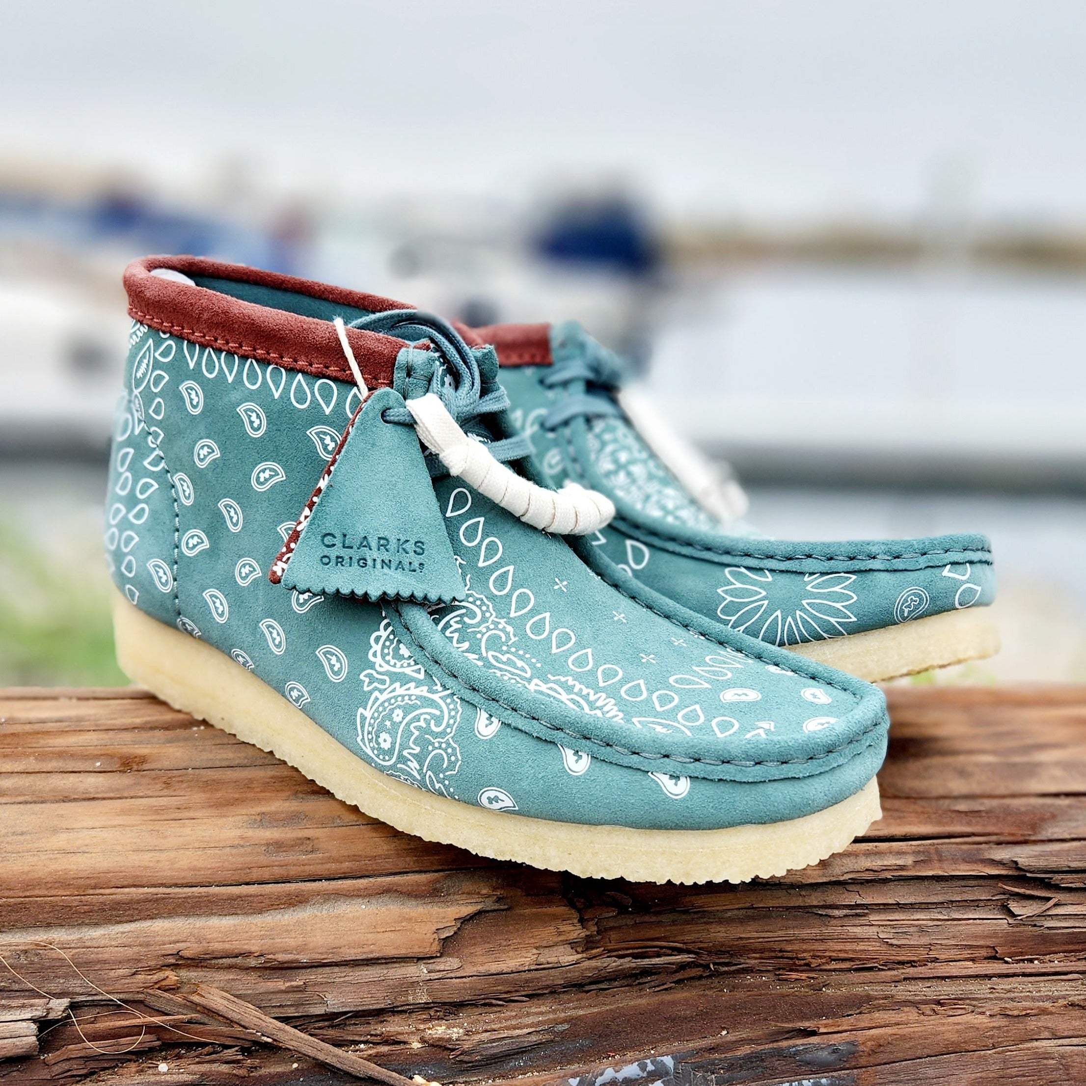 Clarks Wallabee Boot Green Paisley PRIVATE SNEAKERS