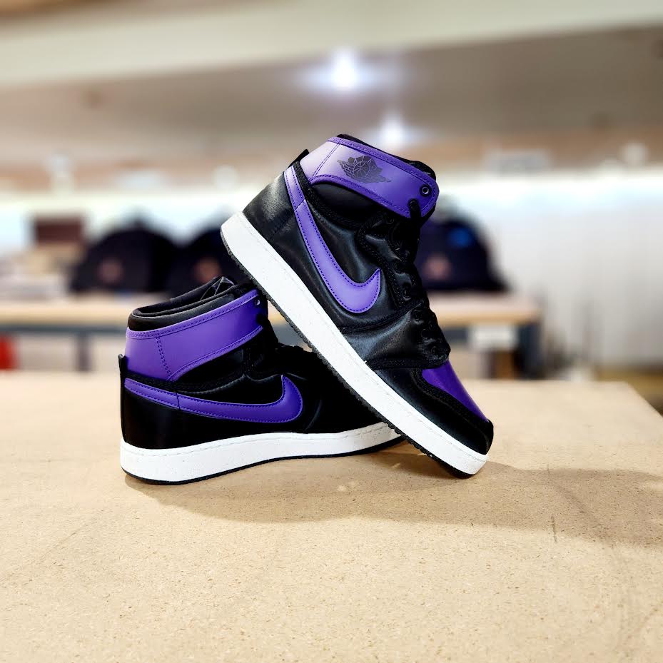 black and purple suede jordans