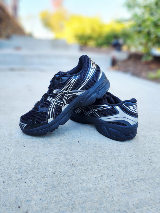 ASICS Gel-1130 GS BLACK PURE SILVER – PRIVATE SNEAKERS