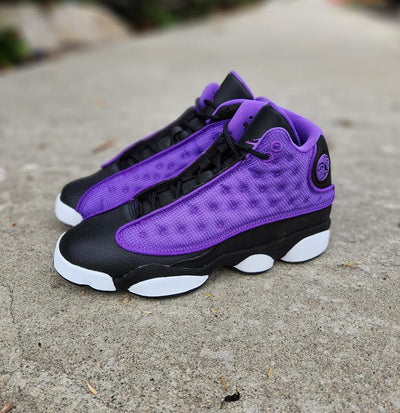 Purple Venom New Jordan 13 Purple And White Air Jordan 13 RETRO GS