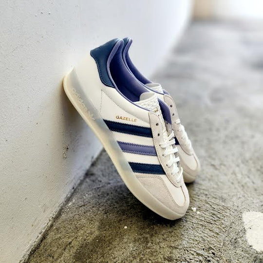 ADIDAS GAZELLE INDOOR WHITE PRELOV BLUE – PRIVATE SNEAKERS