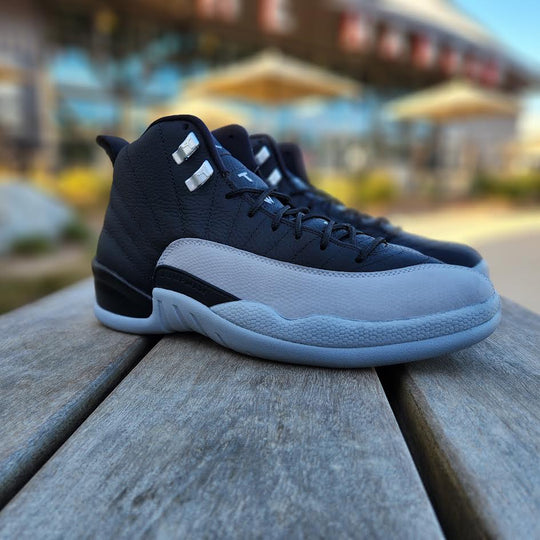 jordan 12 dark blue and black