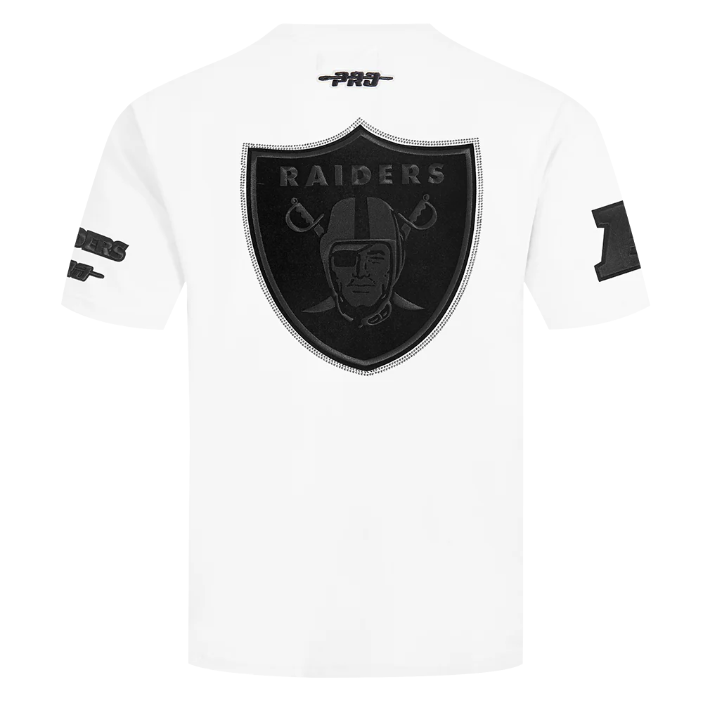 PROMAX LAS VEGAS RAIDERS BLACKOUT M CJ DROP SHOULDER TEE, WHT