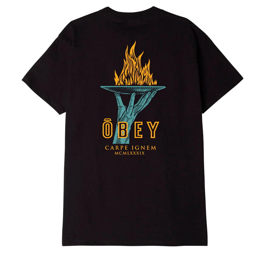 OBEY SEIZE FIRE FIRST TEE BLACK