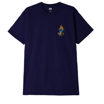 OBEY SEIZE FIRE FIRST TEE (NAVY)