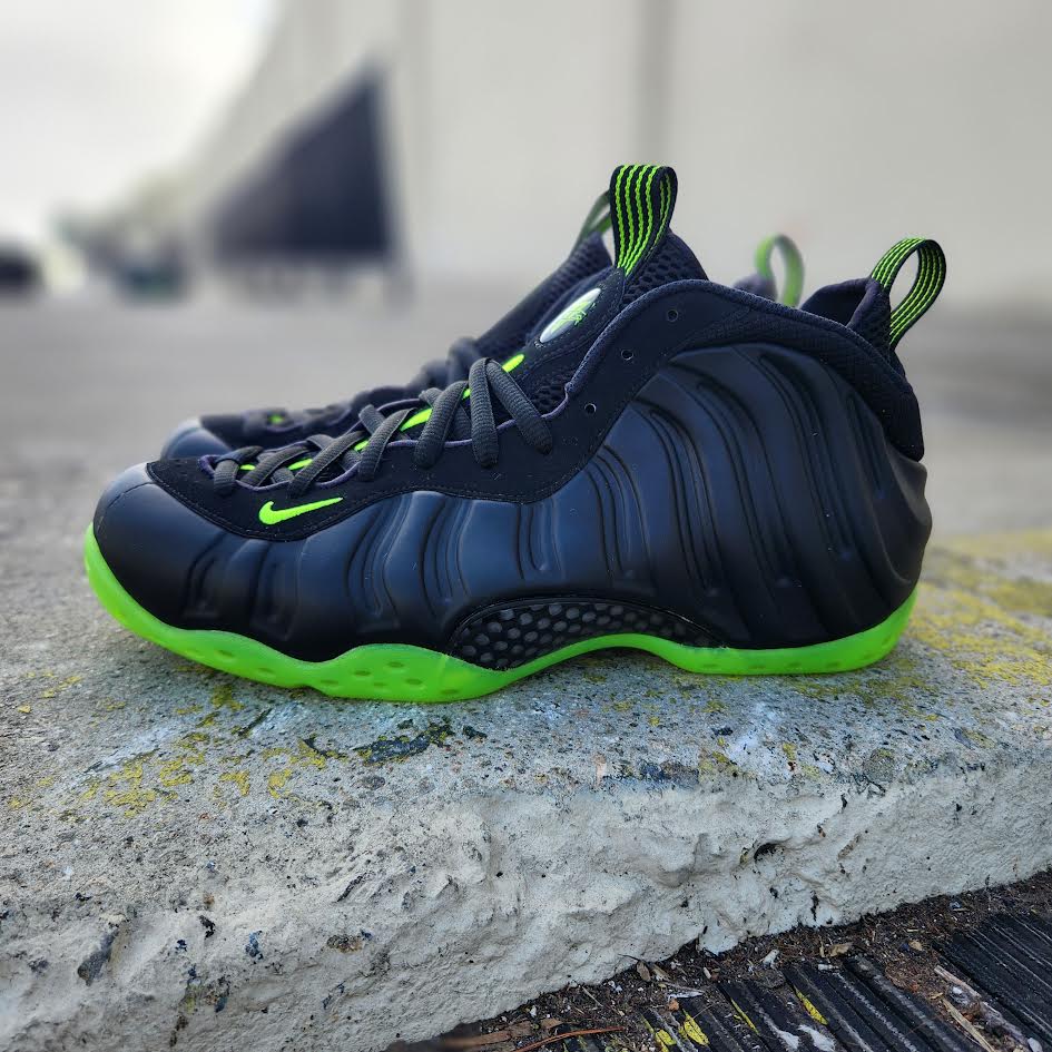 Black And Lime Green Foams Grey And Lime Green Foamposites