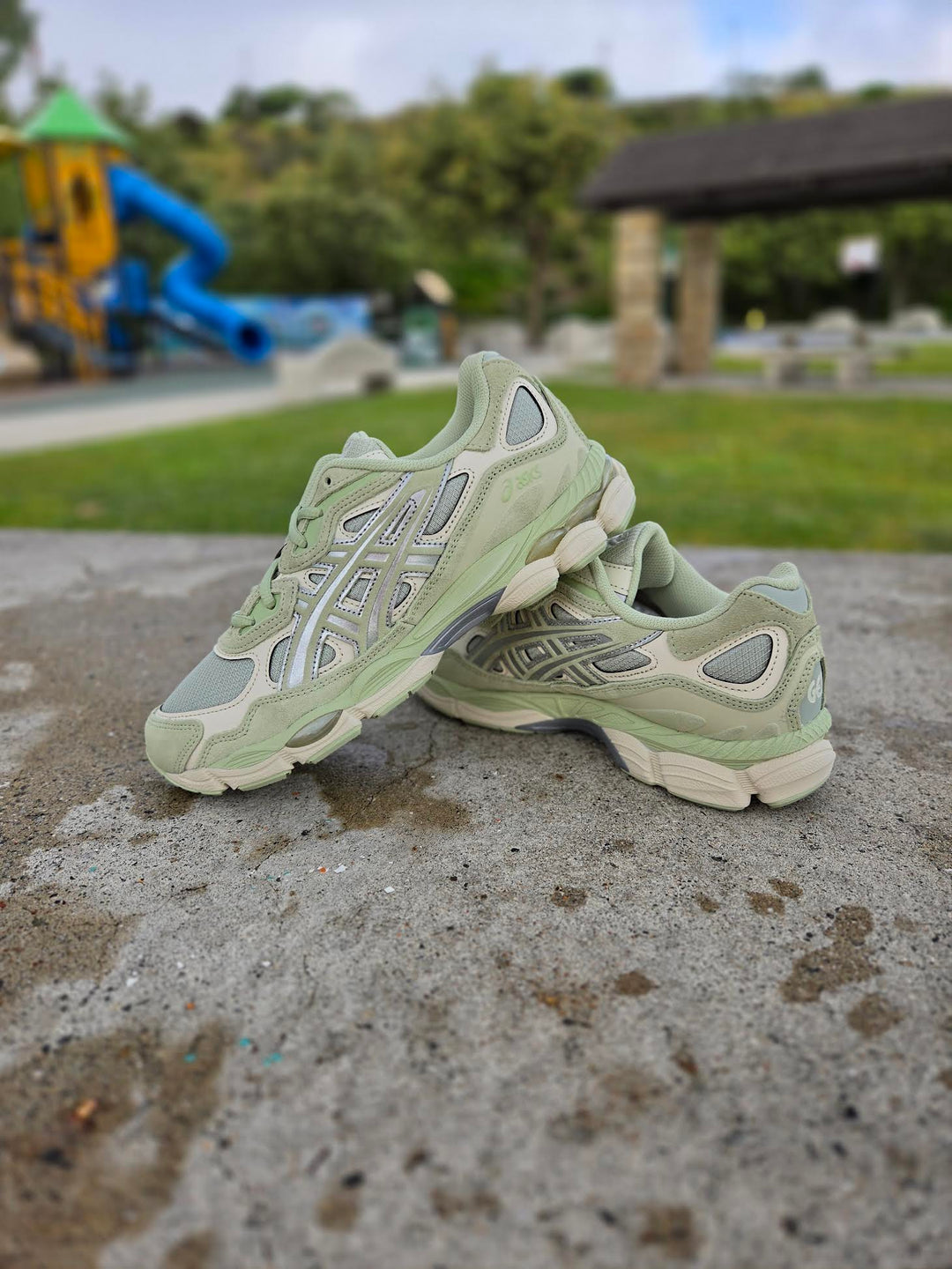 ASICS GEL スニーカー シルバー グリーン 1_445a593b-7534-4900-91d7-