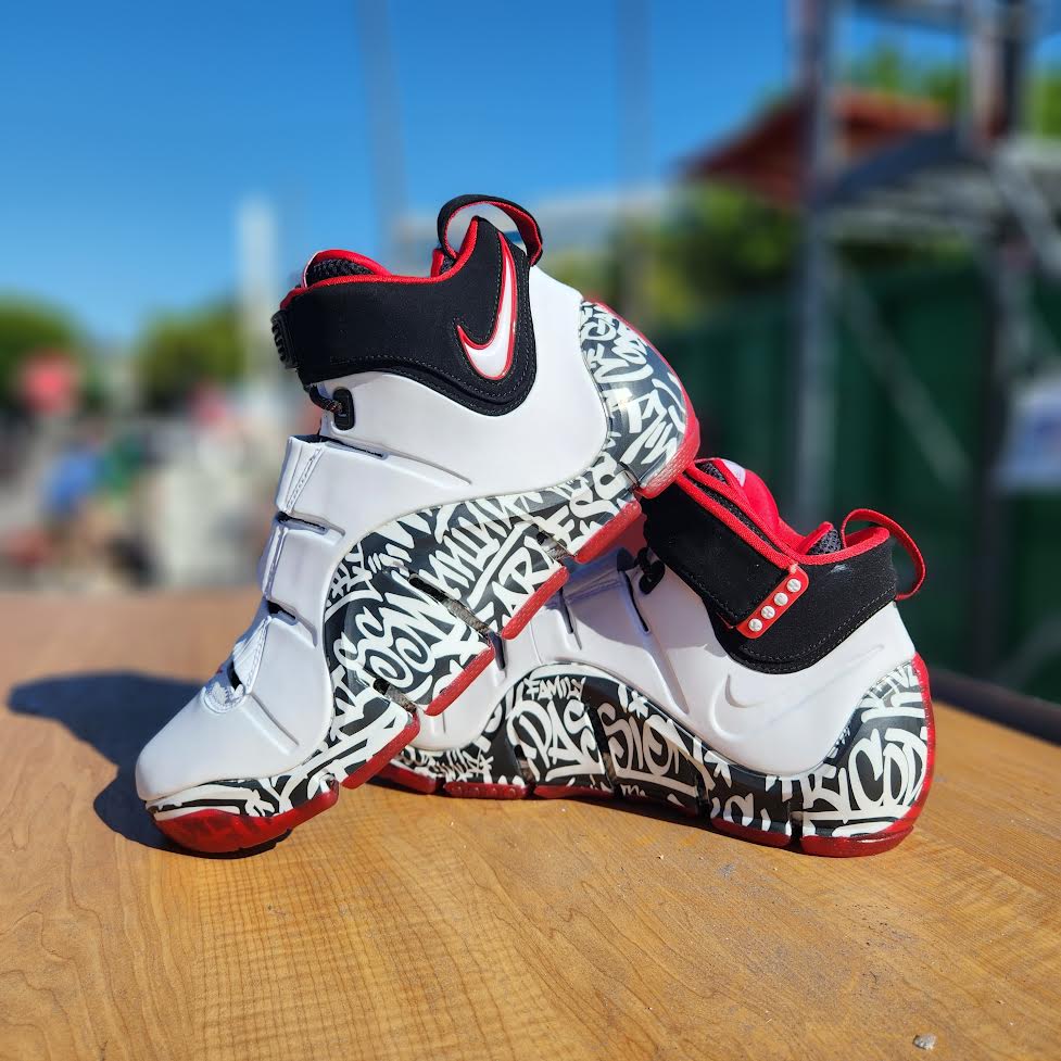 Nike Zoom LeBron 4 “Graffiti” White Black DJ4888-100 Men's Shoes Multi  Sizes NEW,  in 2023