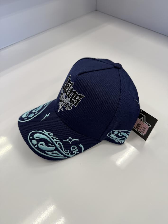 VILLAIN ATTIRE PAISLEY DREAMS BLUE HAT