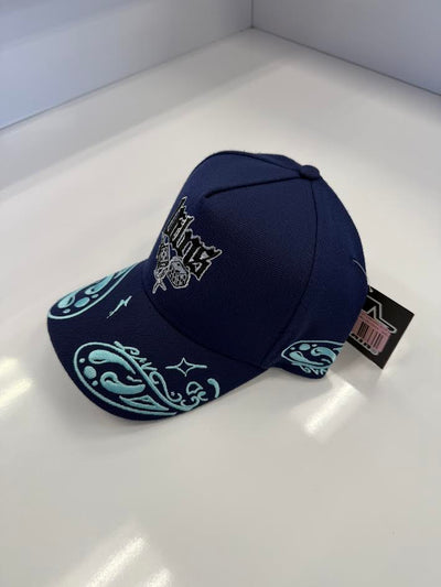 VILLAIN ATTIRE PAISLEY DREAMS BLUE HAT