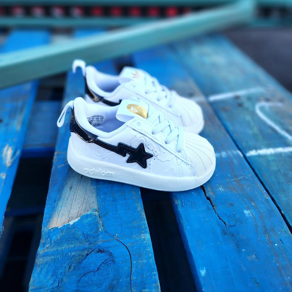 adidas x Bape Kids' White Adiform Superstar 360 (TD) 5C