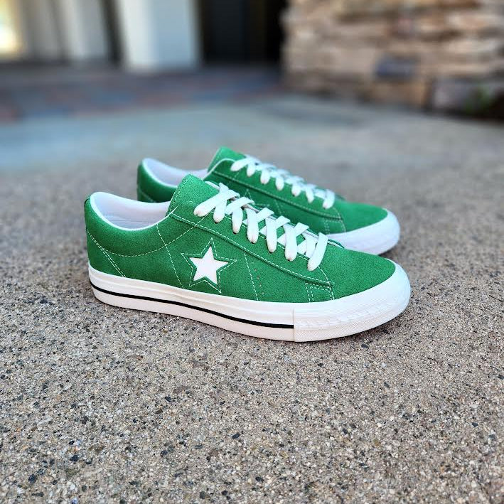 靴 CONVERSE ONE STAR (A) OX 6 USA 24.5 CONVERSE ONE STAR 95 OX GREEN VINTAGE WHITE – PRIVATE SNEAKERS