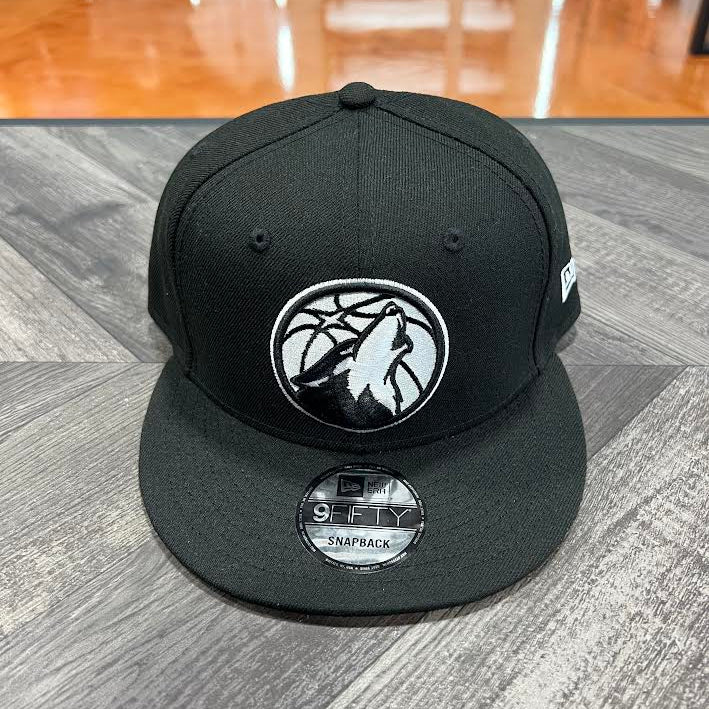 9FIFTY MINNESOTA TIMBERWOLVES BASIC BLACK--OSFA – PRIVATE SNEAKERS