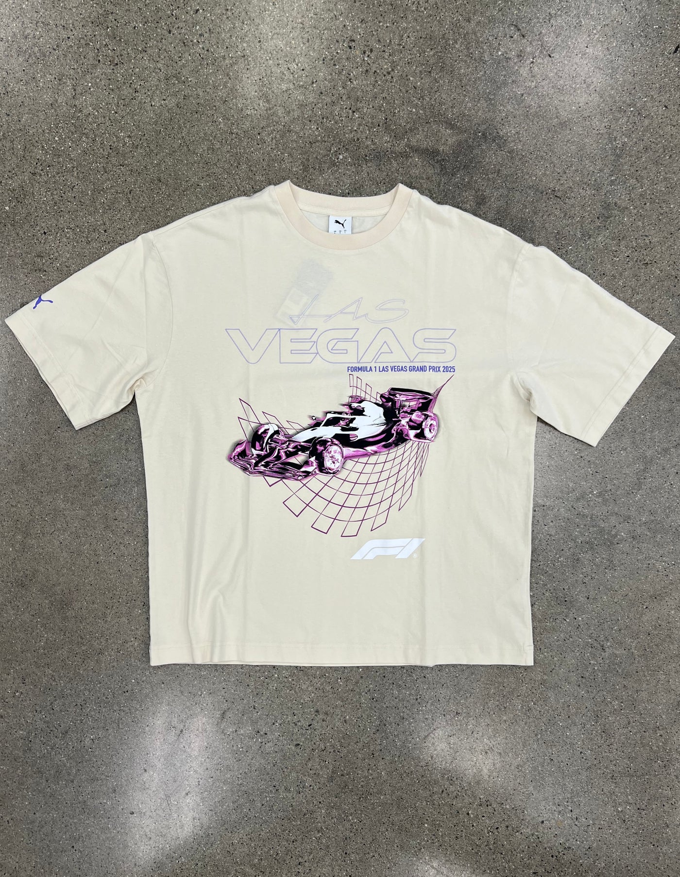 PUMA F1 VEGAS CAR GRAPHIC TEE ALPINE SNOW