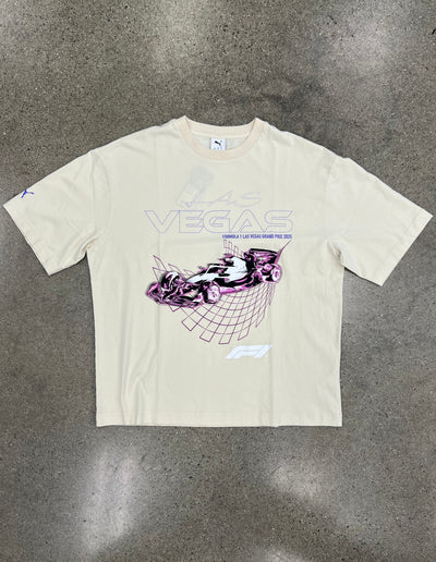 PUMA F1 VEGAS CAR GRAPHIC TEE ALPINE SNOW
