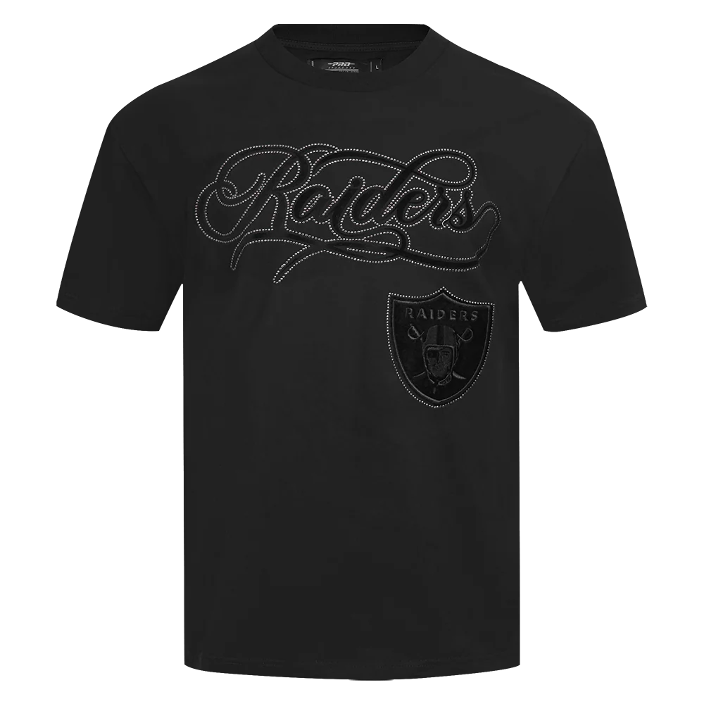 PROMAX LAS VEGAS RAIDERS BLACKOUT M CJ DROP SHOULDER TEE, BLACK