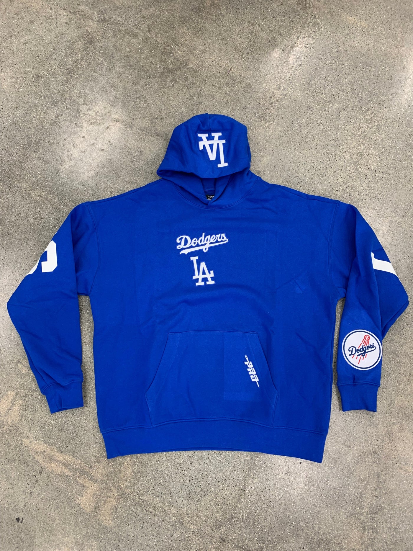 LOS ANGELES DODGERS WINGSPAN M DROP SHOULDER FLC PO HOODIE V, ROYAL BLUE