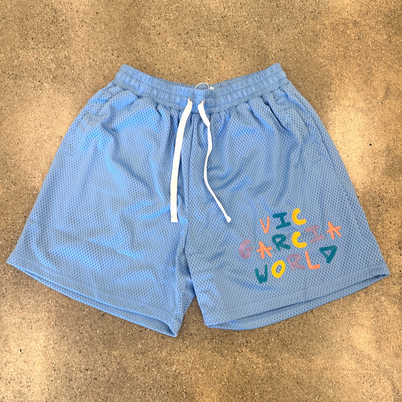 VIC GARCIA WORLD VGW DRIP SHORTS BLUE