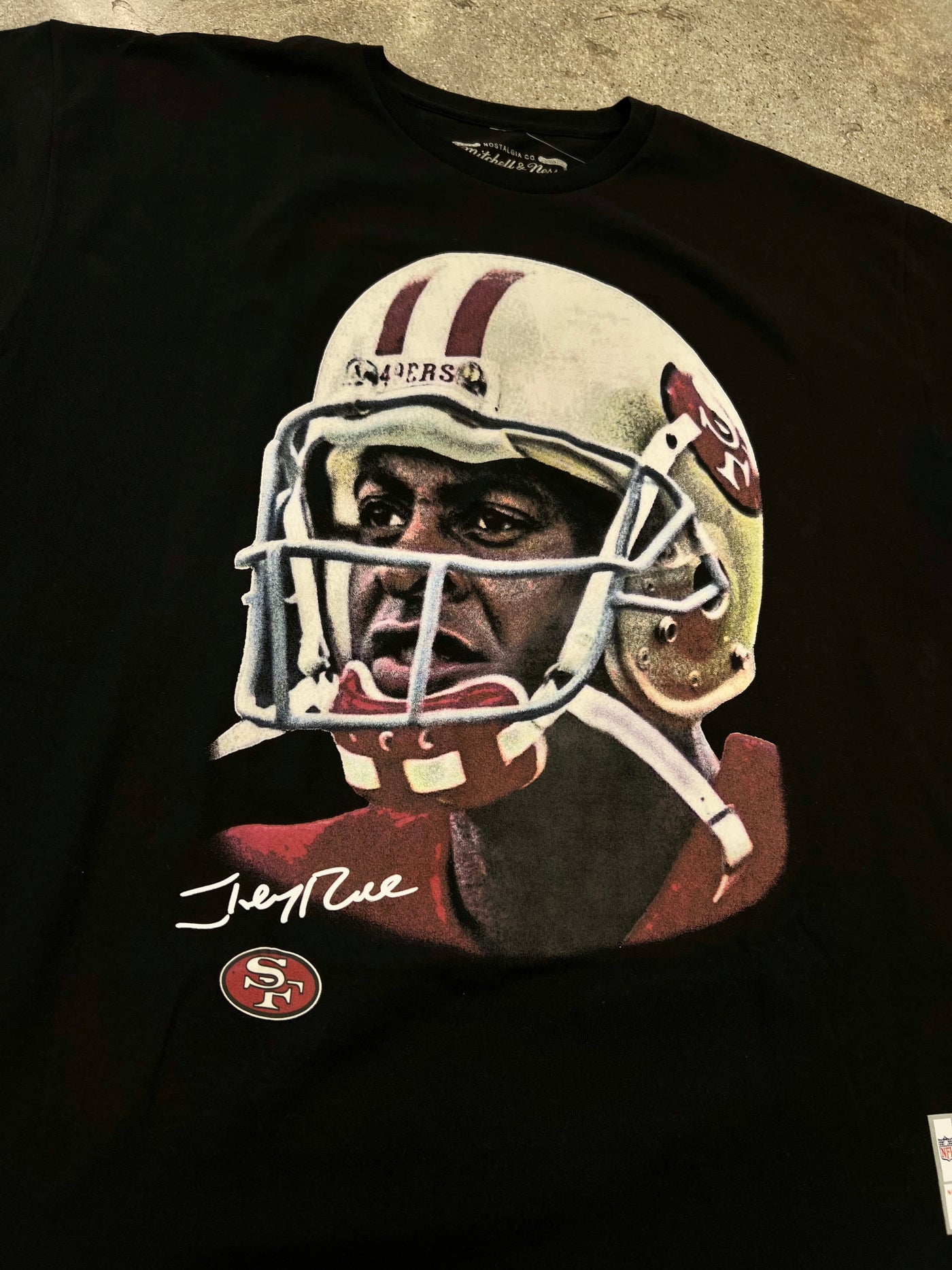 MITCHELL & NESS NFL REAL BIG FACE TEE 49ERS JERRY RICE