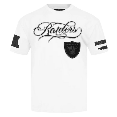 PROMAX LAS VEGAS RAIDERS BLACKOUT M CJ DROP SHOULDER TEE, WHT
