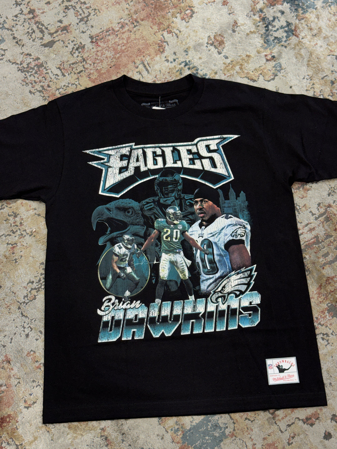 MITCHELL & NESS NFL TEE EAGLES BRIAN DAWKINS BLACK – PRIVATE SNEAKERS