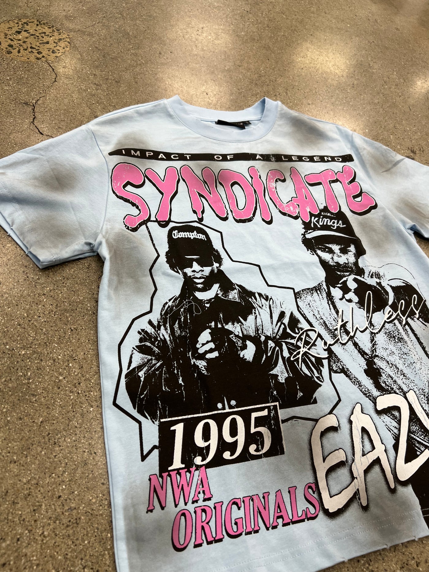THE SYNDICATE EAZY E TEE BABY BLUE