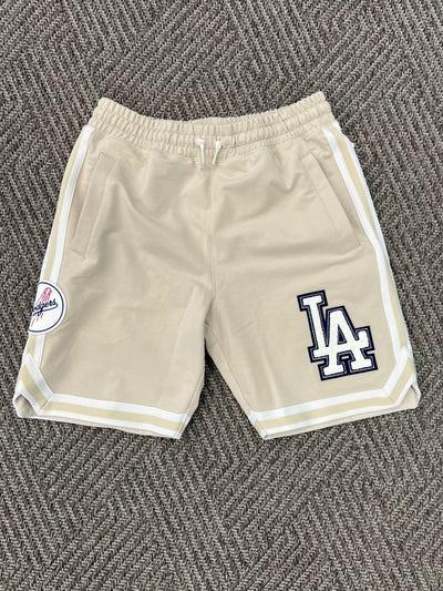 NEW ERA M LOGO SELECT SHORTS LOS DODGERS STONE WHITE