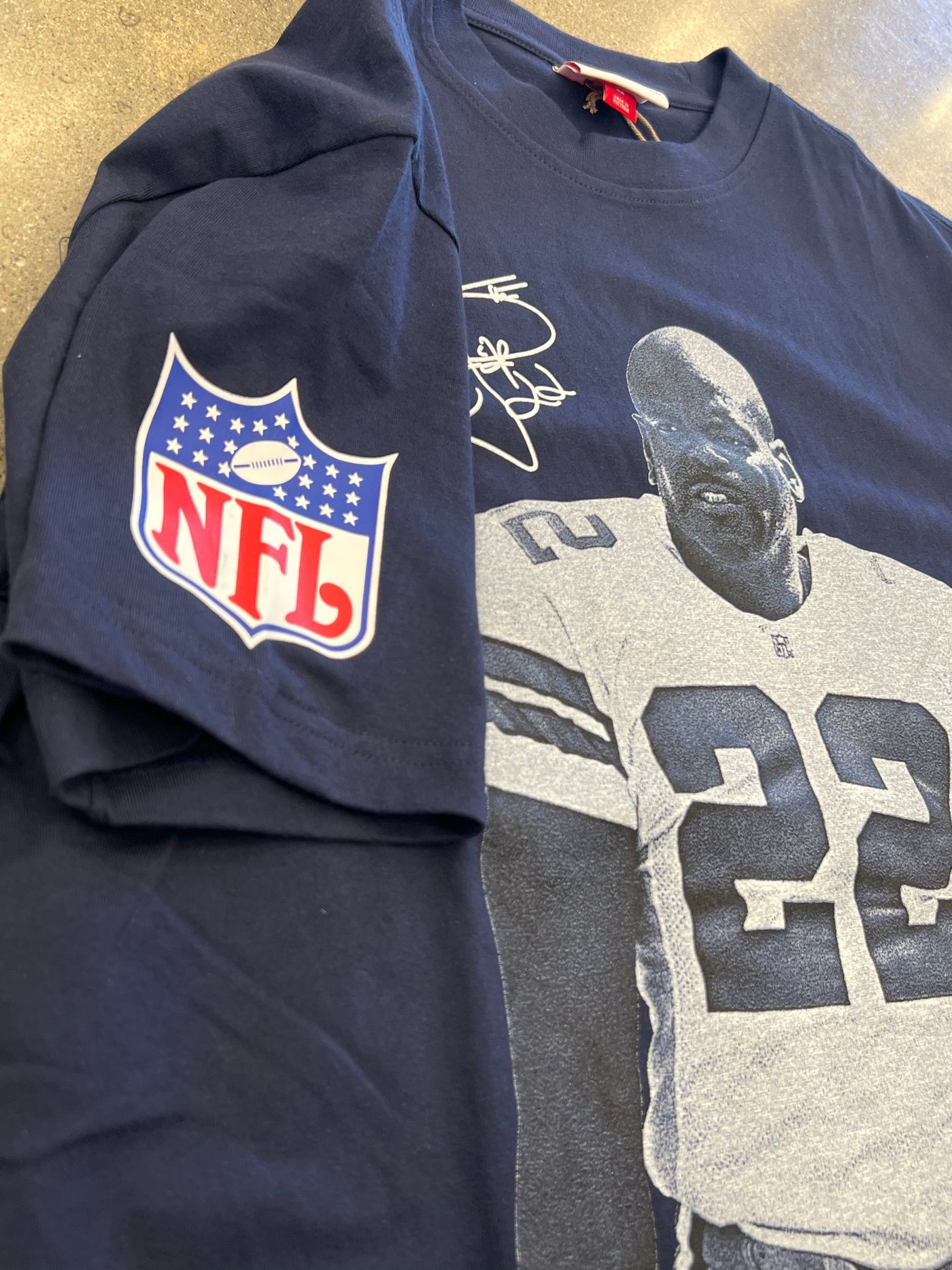 MITCHELL & NESS NFL ULTIMATE PLAYER TEE VINTAGE LOGO COWBOYS EMMITT SMITH
