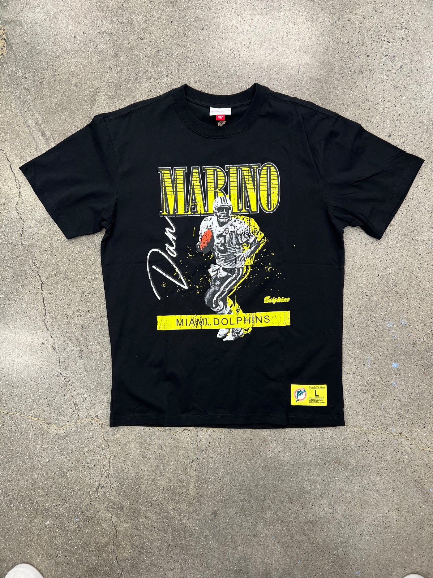 MITCHELL & NESS NFL HW NEON POP PLAYER SS TEE VINTAGE LOGO DOLPHINS DAN MARINO