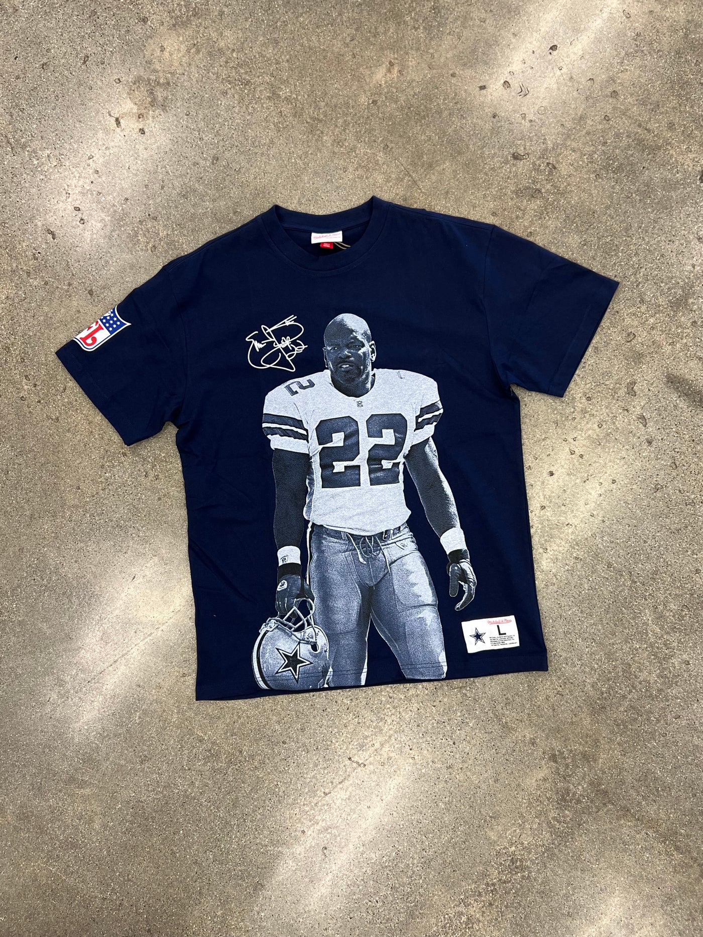 MITCHELL & NESS NFL ULTIMATE PLAYER TEE VINTAGE LOGO COWBOYS EMMITT SMITH
