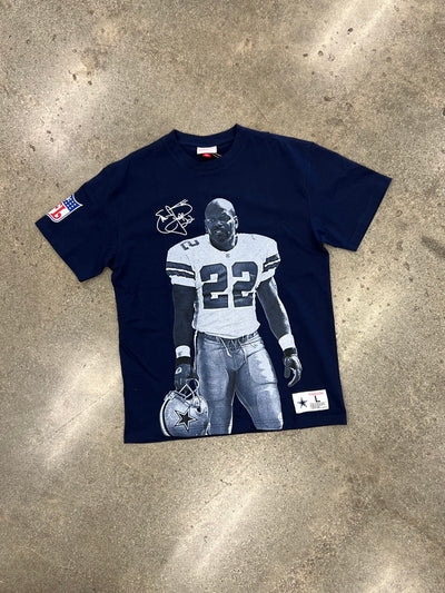 MITCHELL & NESS NFL ULTIMATE PLAYER TEE VINTAGE LOGO COWBOYS EMMITT SMITH