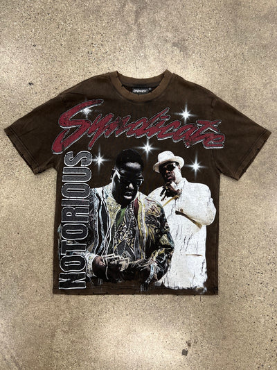 THE SYNDICATE NOTORIOUS TEE MOCHA WASHED