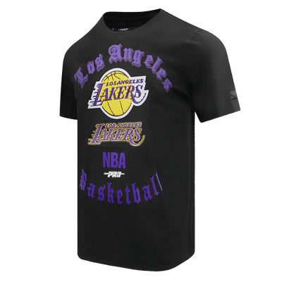 PROMAX LOS ANGELES LAKERS OLD ENGLISH SJ TEE, BLACK