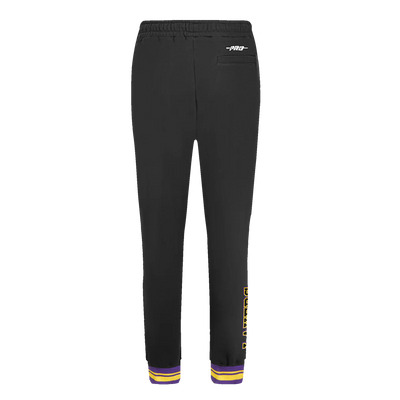 PROMAX LOS ANGELES LAKERS CREST EMBLEM RIB FLC SWEATPANT, BLACK/PURPLE