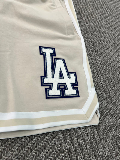 NEW ERA M LOGO SELECT SHORTS LOS DODGERS STONE WHITE
