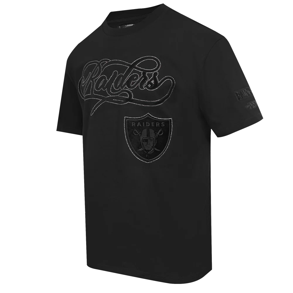 PROMAX LAS VEGAS RAIDERS BLACKOUT M CJ DROP SHOULDER TEE, BLACK