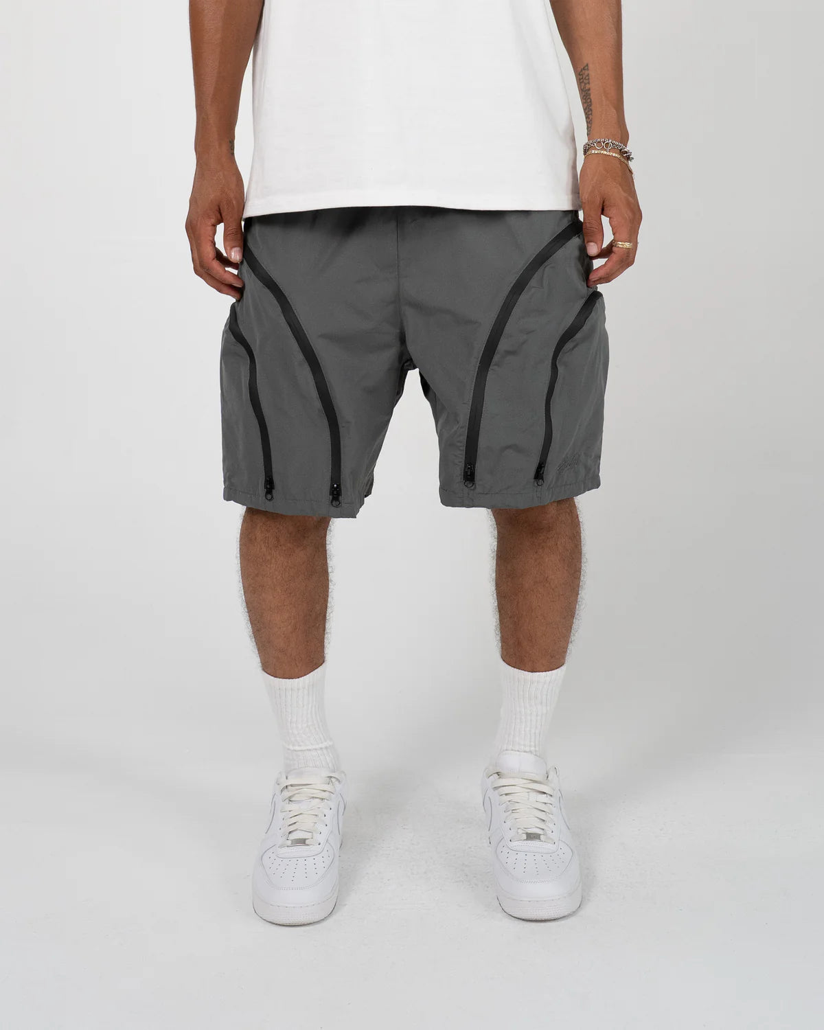 EPTM DOUBLE ZIP SHORTS GREY