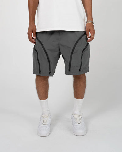 EPTM DOUBLE ZIP SHORTS GREY