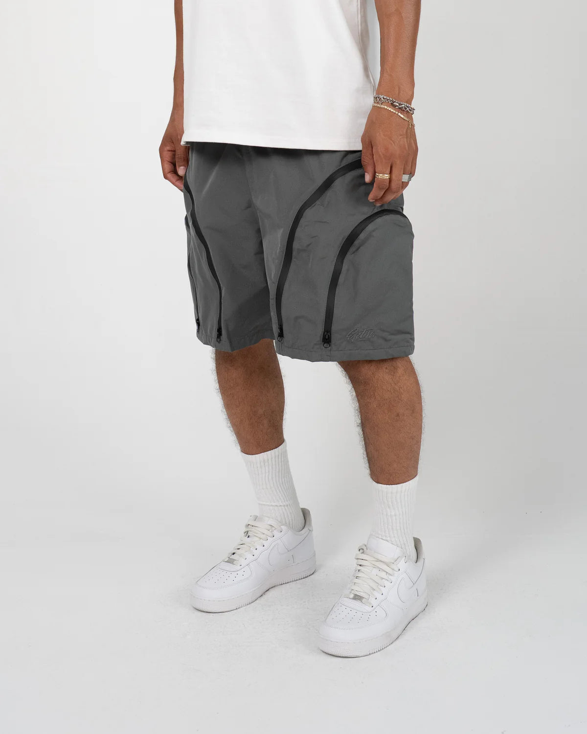 EPTM DOUBLE ZIP SHORTS GREY