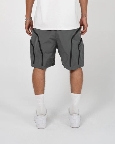 EPTM DOUBLE ZIP SHORTS GREY