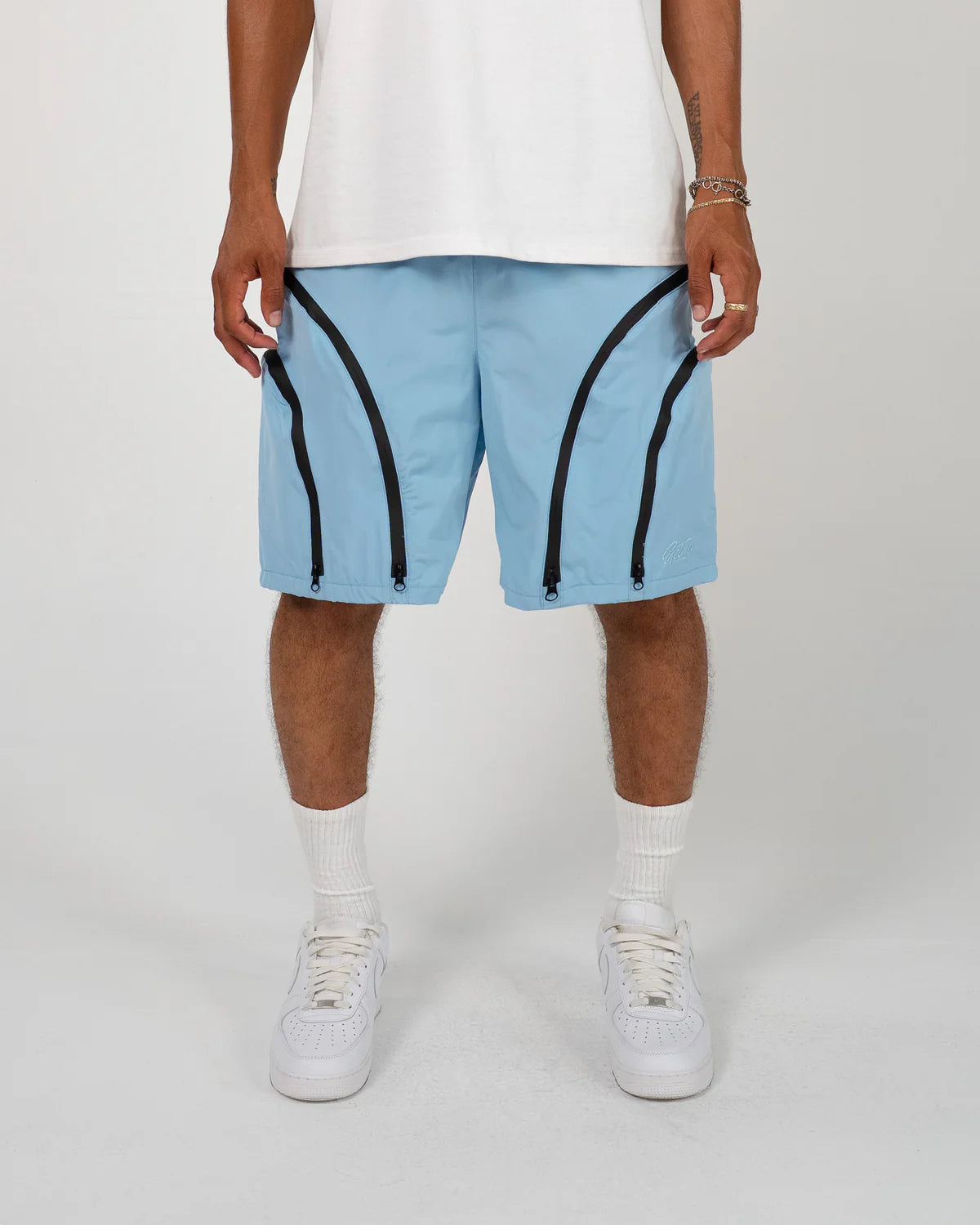 EPTM DOUBLE ZIP SHORTS SKY BLUE