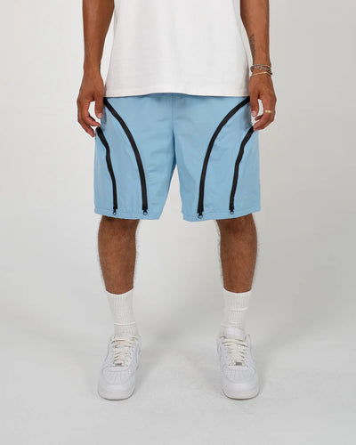 EPTM DOUBLE ZIP SHORTS SKY BLUE