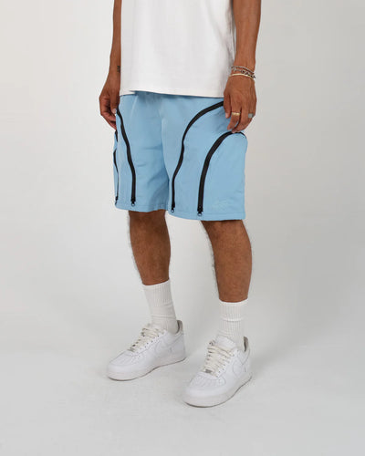 EPTM DOUBLE ZIP SHORTS SKY BLUE