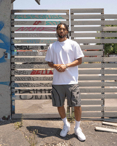 EPTM DOUBLE ZIP SHORTS GREY