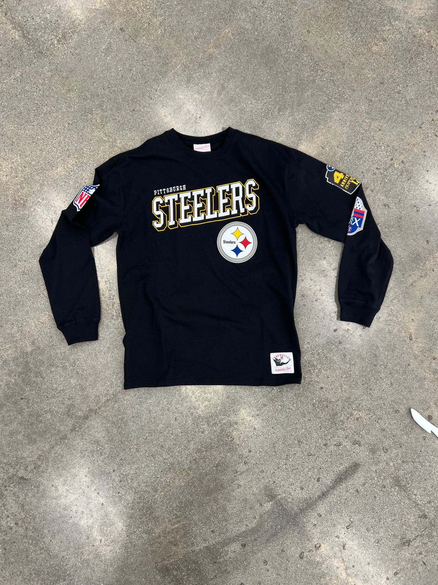 MITCHELL & NESS NFL TRAINING CAMP LS TEE PITTSBURGH STEELERS