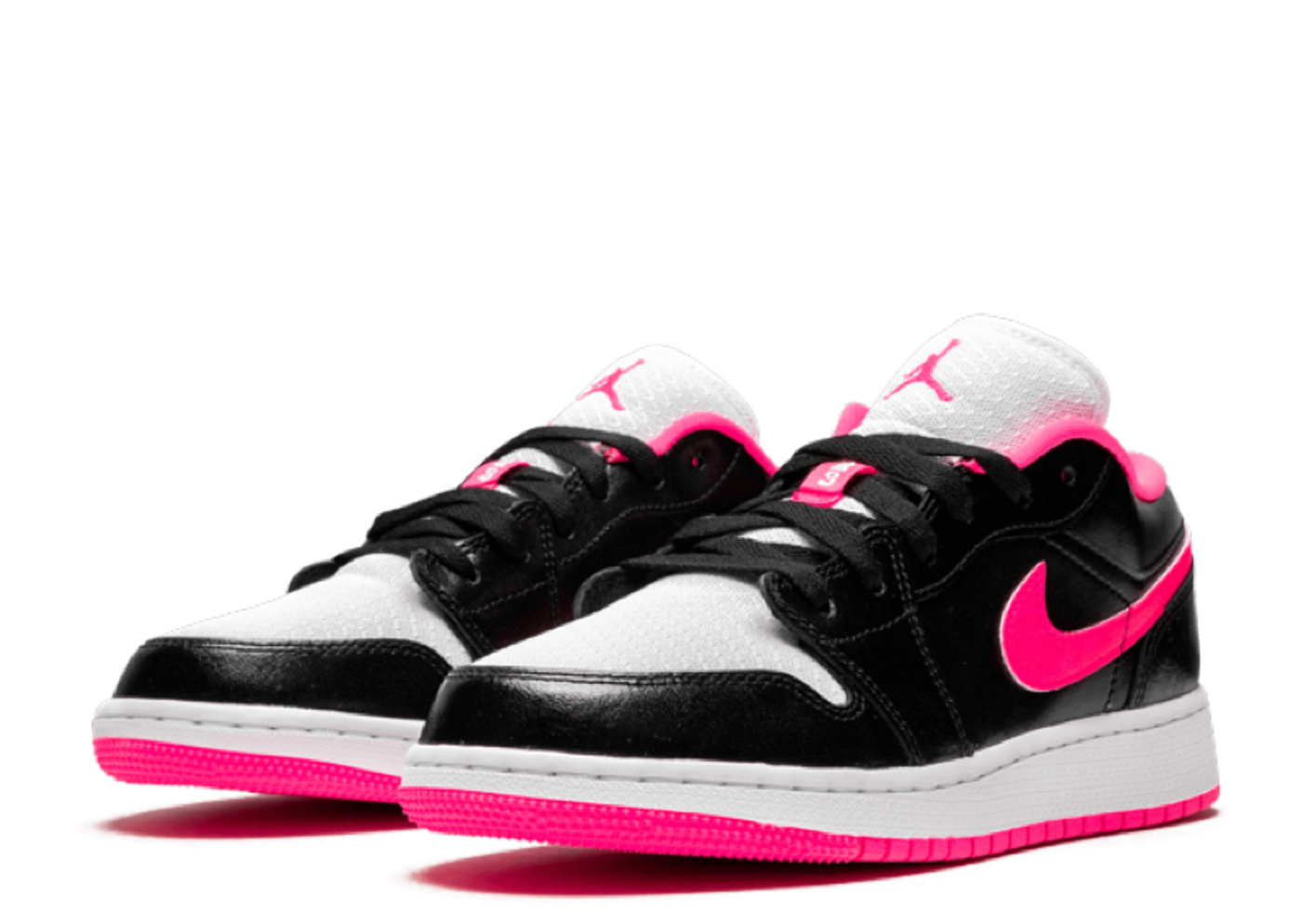 Jordan 1 Low Black White Hyper Pink (GS)